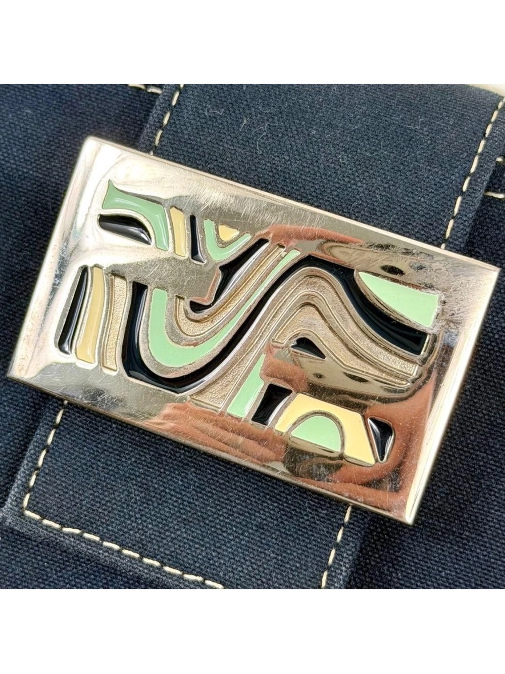 Fendi Denim Mama Baguette vintage handbag. Authentic!! - Picture 13 of 17